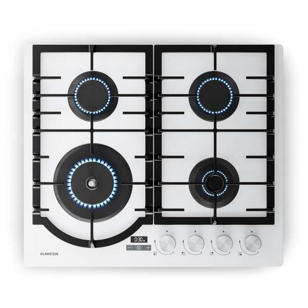 Klarstein Ignito gas cooktop 8 kW, cast iron supports, timer, temperature control