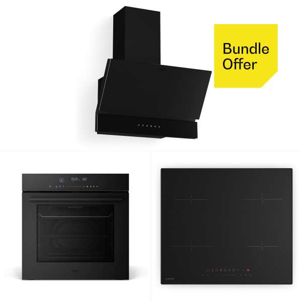 Klarstein Velaire beépített sütő + Velaire indukciós főzőlap + Velaire páraelszívó | 60 cm