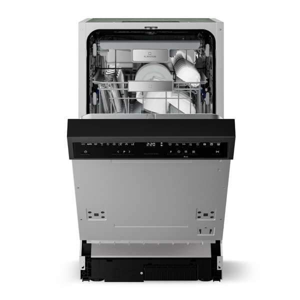 Klarstein Velaire félig integrált mosogatógép | Minimalista, kompakt | B energiahatékonysági osztály | 45 cm