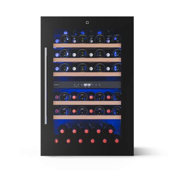 Klarstein Illuminosa beépített borhűtő | Kétzónás | UV védelem | 143 liter | 57 palack | 60 cm