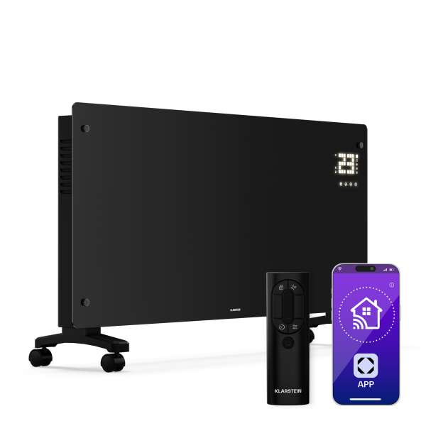 Klarstein Bornholm konvektor | 3000 W | 30 m² | Erőteljes és elegáns | 105 cm x 51 cm