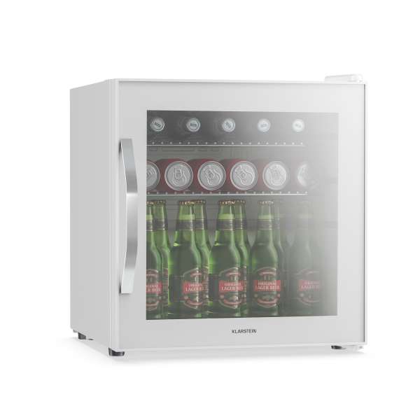 Klarstein Beersafe italhűtő tükrös üvegajtóval | 44 x 48 cm | 85 W | 47 liter | Fehér
