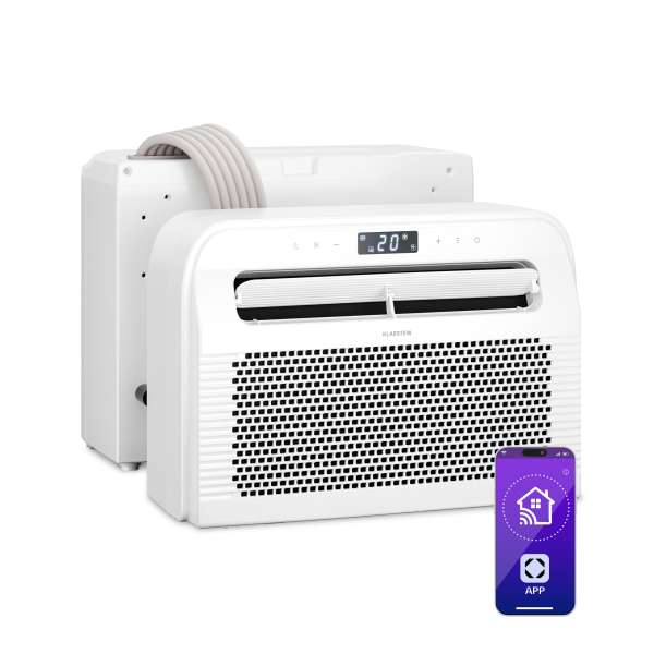 Klarstein Chillavan mobil klímaberendezés lakóautókhoz | 5000 BTU | 33 cm | 12,2 m² | Energiaosztály A