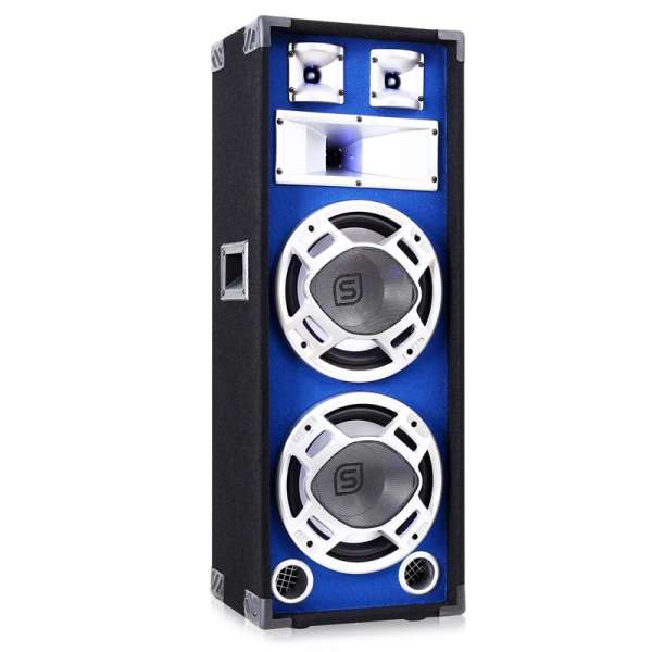 Skytec PA hangfal 2 x 25 cm subwooferrel, kék LED fény