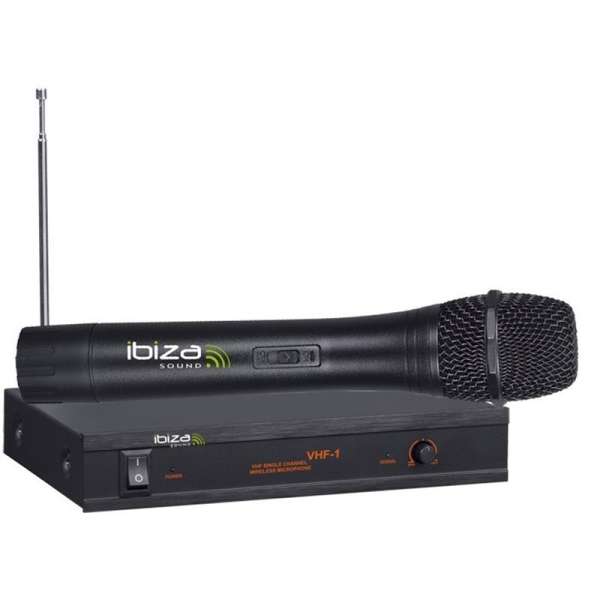 Ibiza VHF-1A wireless mikrofon rendszer, nagy frekvencia terjedelem, 90dB