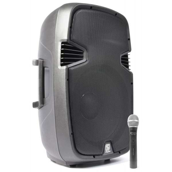 Skytec SPJ-1500A aktív PA hangfal, 800 W, 38 cm (15