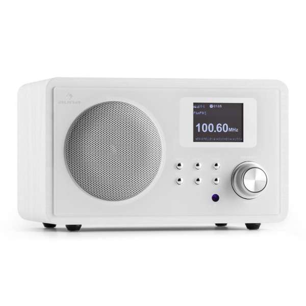 Auna IR-150, internet rádió, FM, DLNA, WLAN, retro, távirányítás, fa szekrény