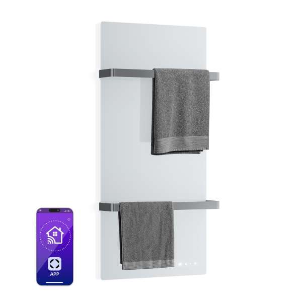 Klarstein HotSpot Crystal Smart infravörös panel | 800 W | 12 m² | Érintőképernyős vezérlés és hangvezérlés 