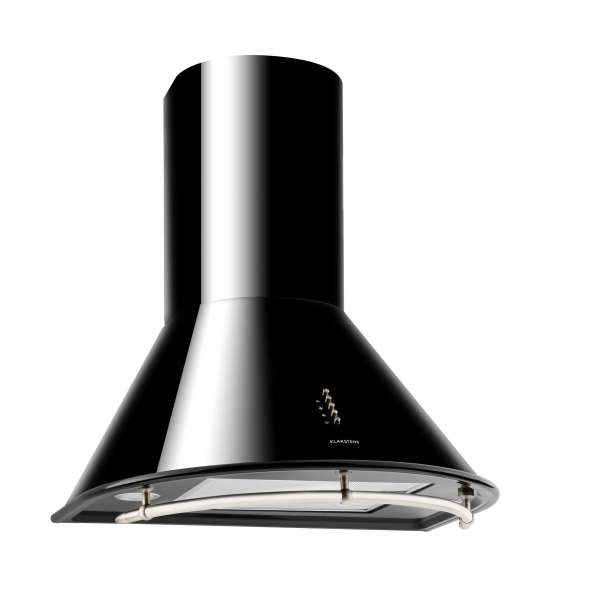 Klarstein Lumio Neo, retró kéményes páraelszívó, 60 cm, 610 m³/ó, nemesacél, fekete