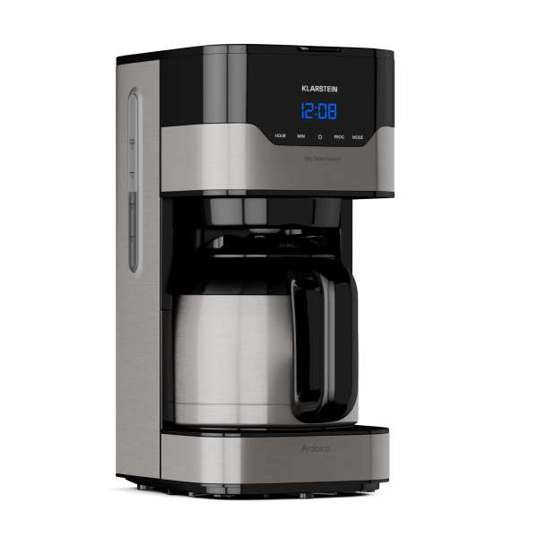 Klarstein Arabica 1.2, kávéfőző, 1.2 l, EasyTouch Control, ezüst/fekete