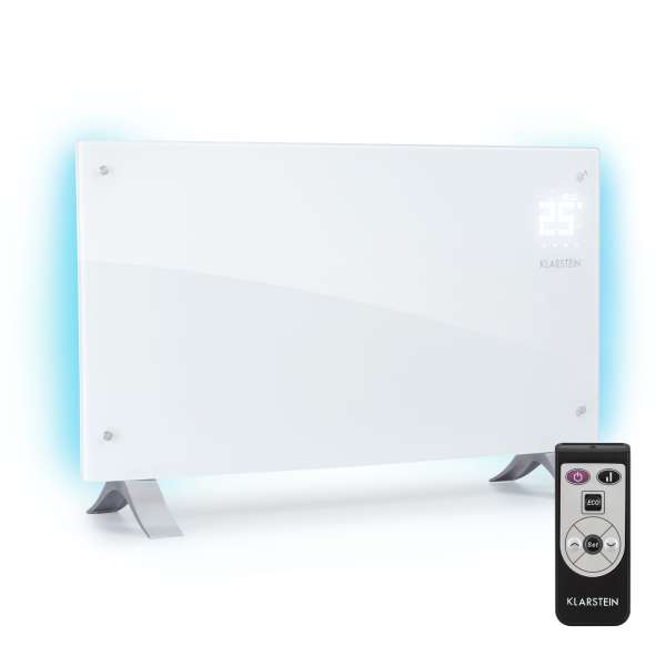 Klarstein Bornholm Curved Ambient, konvektor, 1000/2000 W, fehér