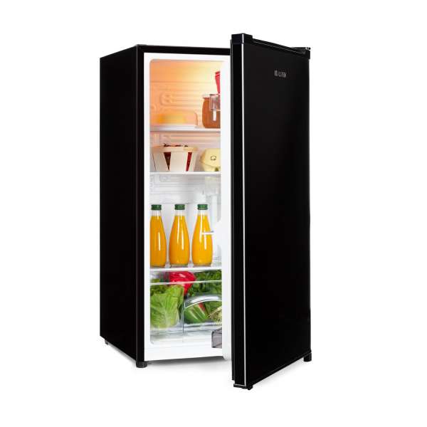 Klarstein Hudson, hűtőszekrény, E, 88 literes, zöldségrekesz, kompresszió, fekete