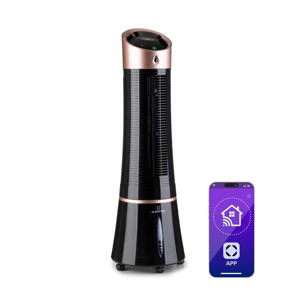 Klarstein Skyscraper Ice Smart, 4 az 1-ben, léghűtő és ventilátor, WiFi, 210m³/ó, távirányítóval