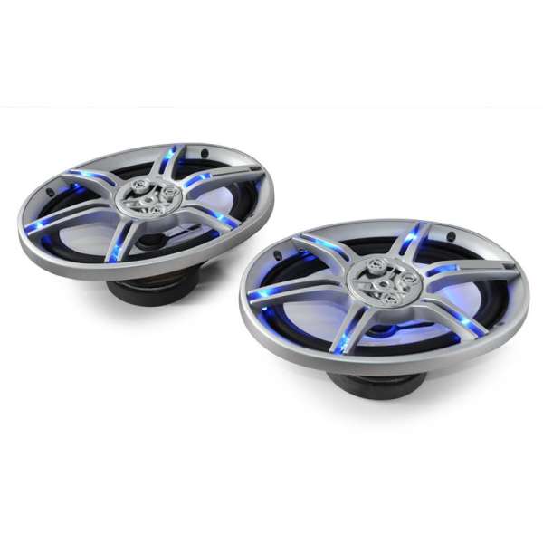 Auna CS-LED69 hangfal pár, 15 x 23 cm, 1000 W