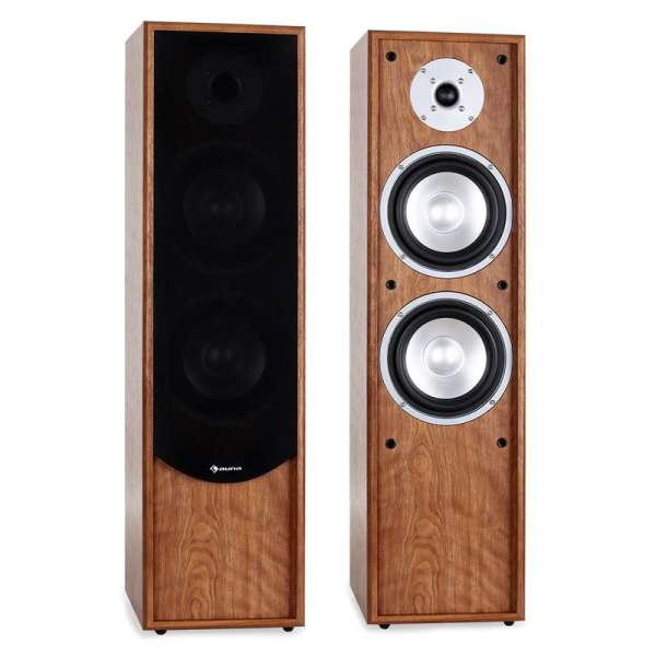 Auna Linie-300-WN hifi torony hangfal, 80 W RMS, dió