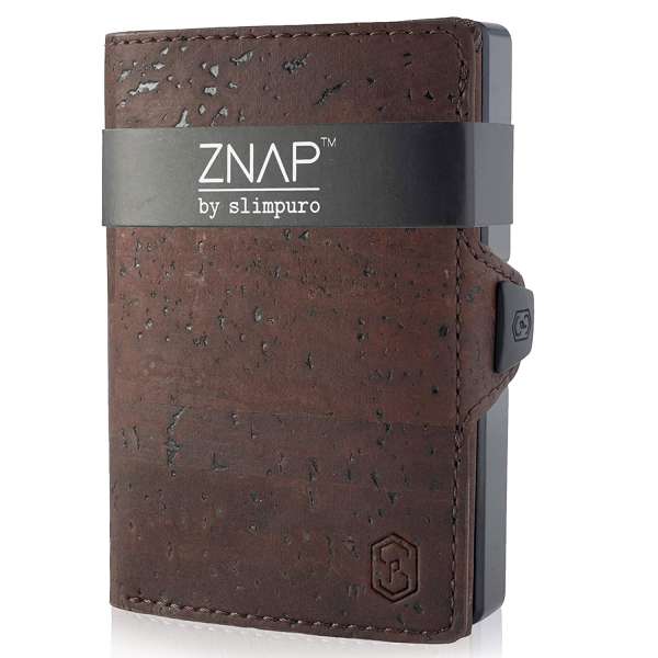 Slimpuro ZNAP, vékony pénztárca, 8 kártya, érmetartó, 8,9 x 1,5 x 6,3 cm (SZ x M x M), RFID védelem