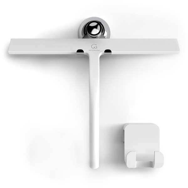 Gütewerk by blumfeldt Blaze, zuhanyzósarok törlő, 28 cm, szilikon borítás, rozsdamentes acél mag, modern design