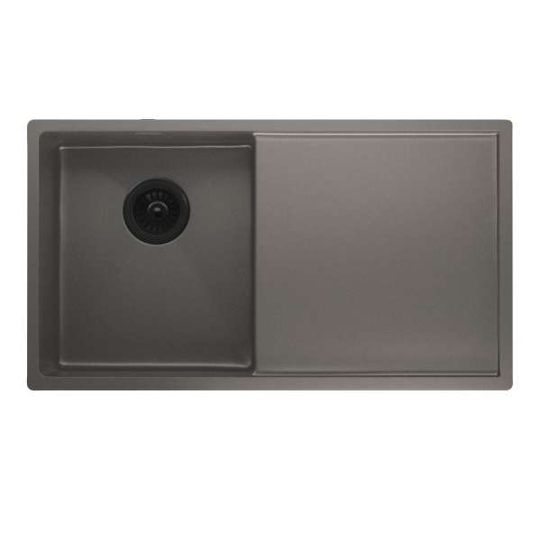 Klarstein TitanSteel konyhai mosogató lefolyóval, 79 x 44 cm, rozsdamentes acél, karcálló, hőálló