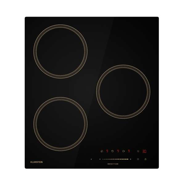 Klarstein Victoria indukciós főzőlap, 45 cm, 6 600 W, 3 főzőzóna, csúszka vezérlés, boost