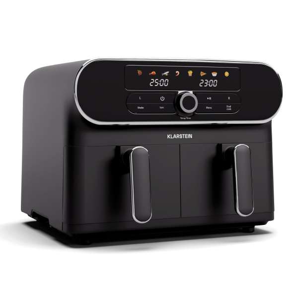 Klarstein AuraAir Color Touch forrólevegős fritőz, 11 l, 1700 W, 80 - 200 °C, 8 program