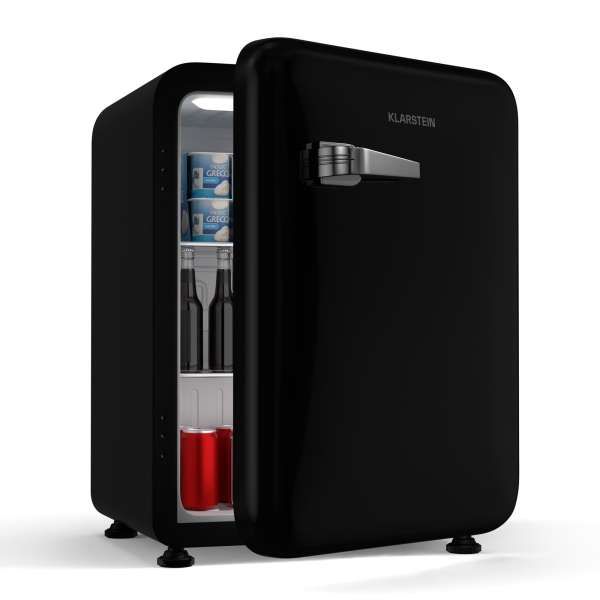 Klarstein Audrey Evo mini hűtőszekrény, 68 l, retro kivitel, csendes, kompakt, 3 szín