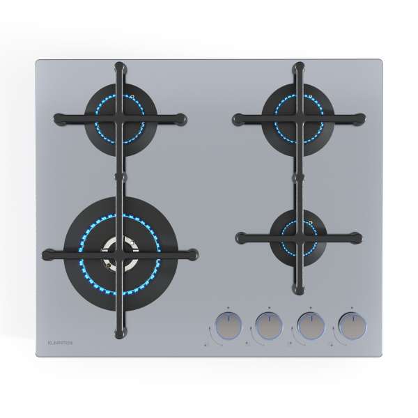 Klarstein Illuminosa 4 gáz főzőlap 4 égő Sabaf rozsdamentes acél égő