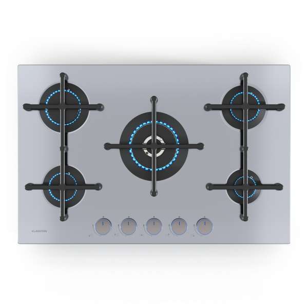 Klarstein Illuminosa 5 gáz főzőlap 5 Sabaf égő rozsdamentes acélból