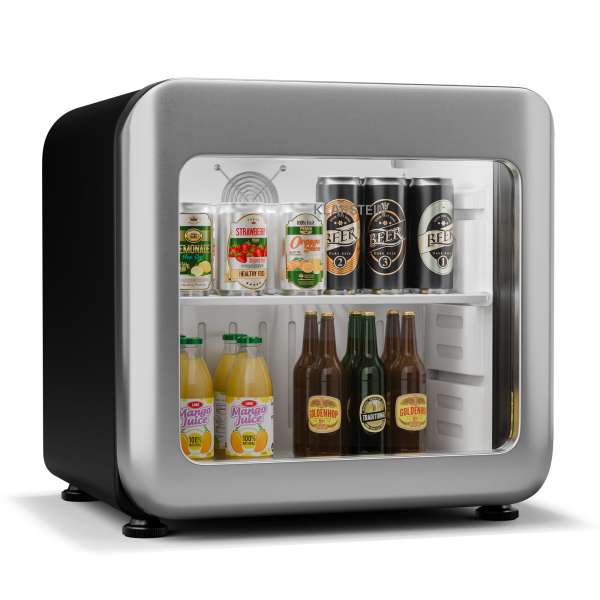 Klarstein Audrey Evo italhűtő, Rretro kivitel, üvegajtó, 46 L, EEK C