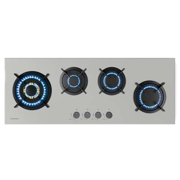 Klarstein Goldflame 4 Slim gáz főzőlap, 4 égő, folyékony vagy földgázhoz, elektromos gyújtás