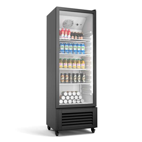 Klarstein GrandCooler italhűtő, 270 l, LED világítás, kerekekkel, 4 polccal