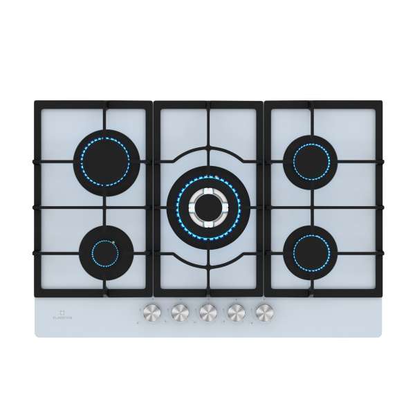 Klarstein Ignito 5 zónás gáz főzőlap, 5 Égő, elektr. gyújtás, Wok, cseppfolyósított vagy földgázhoz