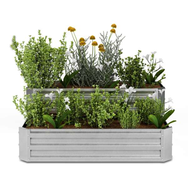 Blumfeldt High Grow magaságyás, 2 szint, időjárásálló, korrózióálló, robusztus, 405 L