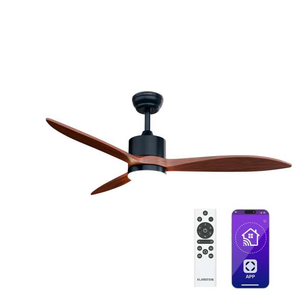 Klarstein SkyBreeze Smart mennyezeti ventilátor, Beltéri és kültéri használat, Intelligens vezérlés, IP44, 40 dB