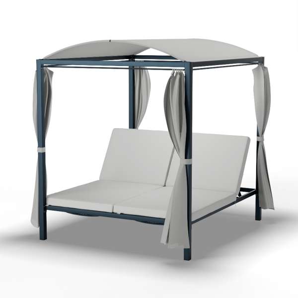 Blumfeldt Eremitage Double XL napozóágy, fényvédelem, maximum 2 fő részére, fém keret, időjárásálló