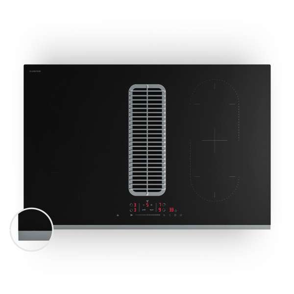 Klarstein Verosteel indukciós főzőlap beépített páraelszívóval, elegáns, minimalista, 8400W, 80 cm