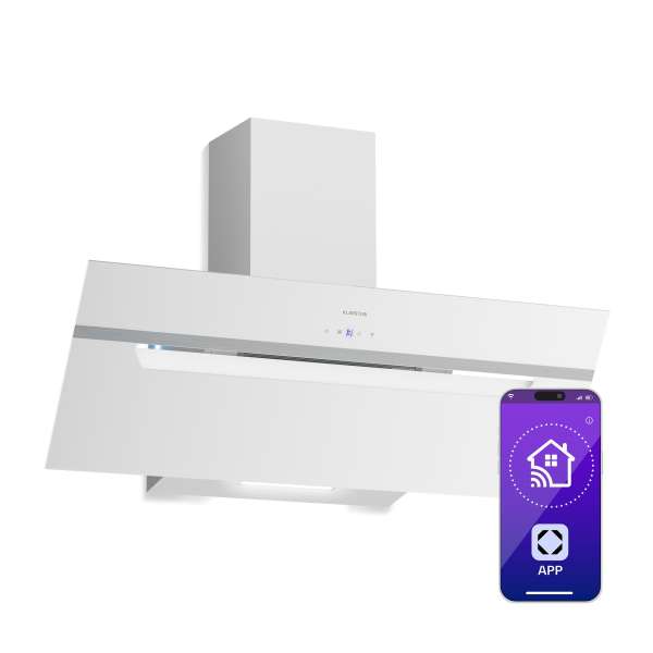 Klarstein BigBite ferde páraelszívó | elszívó és keringtető üzemmód | biztonsági üveg | 417m³/h | 90cm