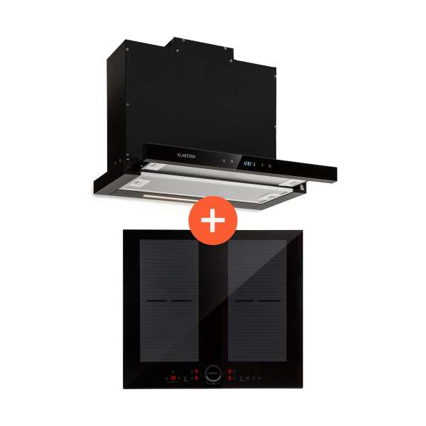 Klarstein Gourmet duo, páraelszívó és indukciós főzőlap, erős és modern