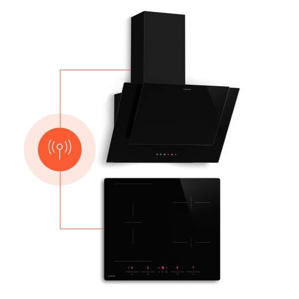 NA HaloSync indukciós főzőlap páraelszívóval | 4 főzőzóna | 8400 W | 632 m³/h | 60 cm