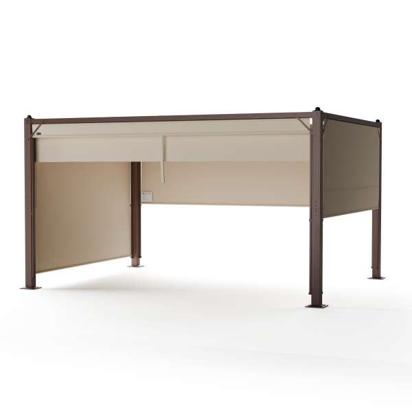 Blumfeldt Pantheon Cortina pavilon 3x4 m, időjárásálló, alumínium, porfestett, redőnyök