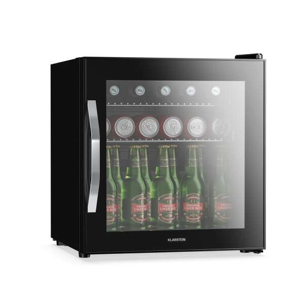 Klarstein Beersafe italhűtő tükrös üvegajtóval | 44 x 48 cm | LED-es belső világítás