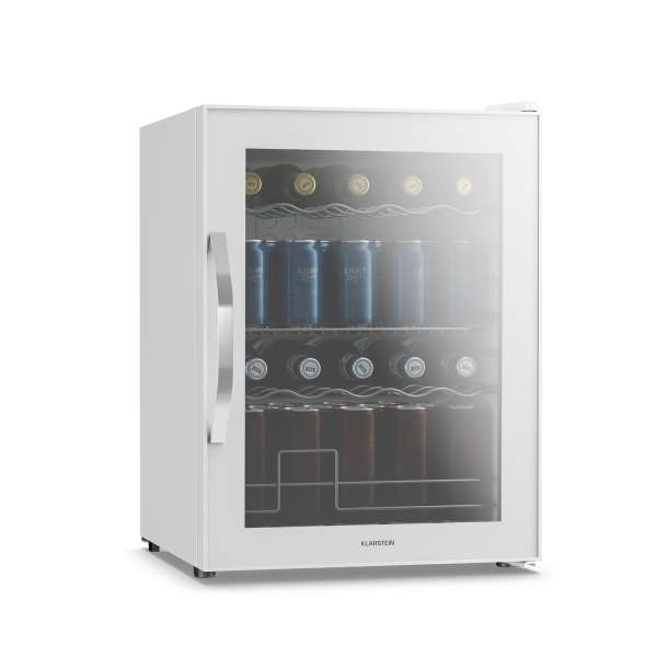 Klarstein Beersafe italhűtő tükrös üvegajtóval | 64 x 48 cm | 85 W | 60 liter | Fehér