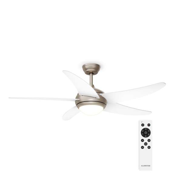 Klarstein Bolero mennyezeti ventilátor világítással | 132 cm | 35 W | Csendes működés | Fa