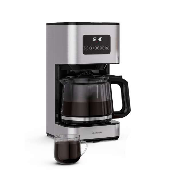 Klarstein Verosteel filteres kávéfőző | rozsdamentes acél | 1,5 liter | Hőmérséklet-megtartó funkció | 12 csésze