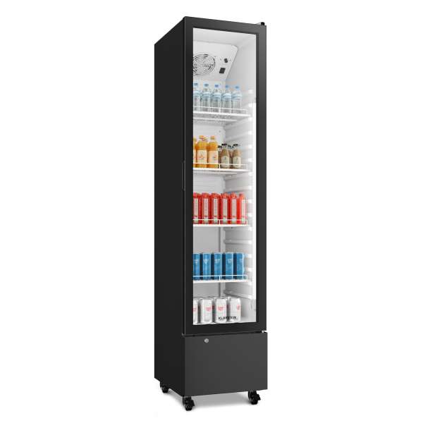 Klarstein GrandCooler gasztro italhűtő | 191,5 x 43 cm | LED belső világítás | Fekete