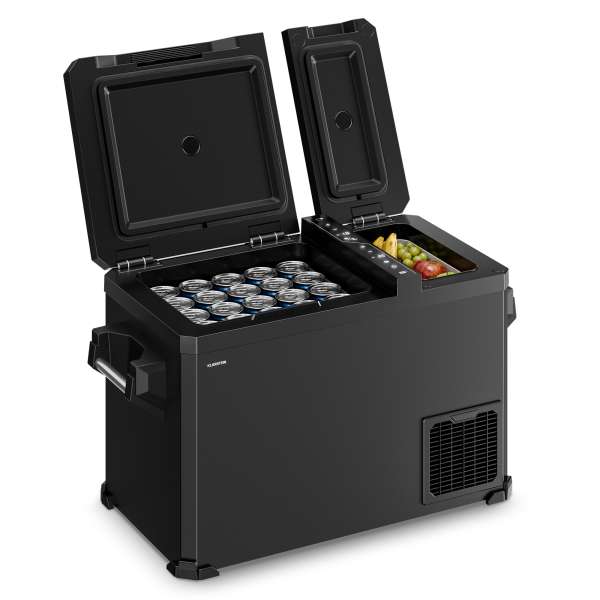 Klarstein Arctiq Duo hűtőtáska | Kompresszorral | 43 liter | 58 doboz | -18-20 °C | Fekete | 78 cm
