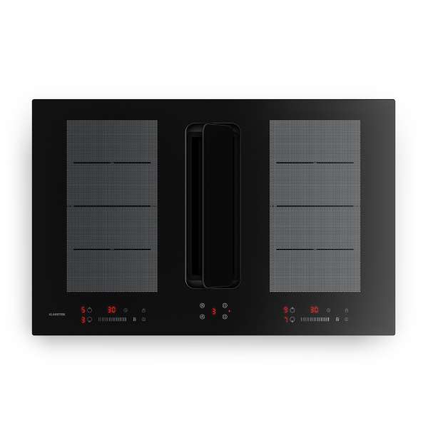 Klarstein ChefFusion indukciós főzőlap páraelszívóval | 4 főzőzóna | 7200 W | 504,3 m³/h | 80 cm