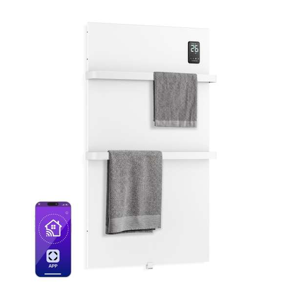 Klarstein BathRadiant Smart infravörös panel | 600 W | 10 m² | Érintőképernyős vezérlés és hangvezérlés 