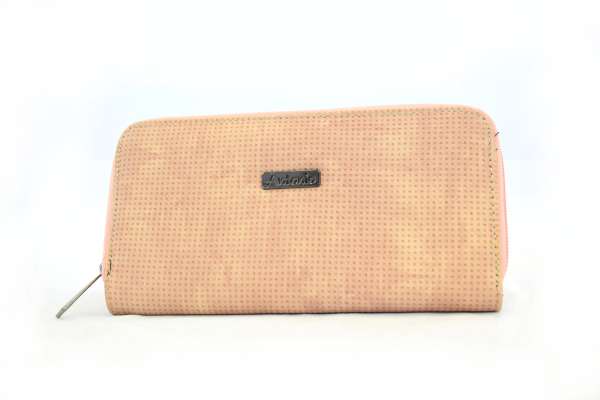 Cipzáras pénztárca - világos rózsaszín - Méretet 20x10 cm