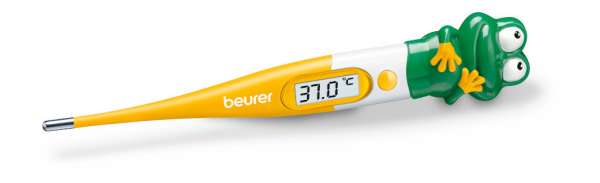 Gyermekhőmérő - sárga, béka - Méretet 15x2,5x4,2cm