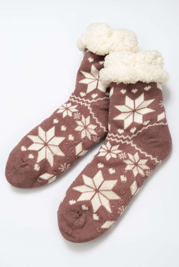 Téli zokni - lila - Méretet 35-42